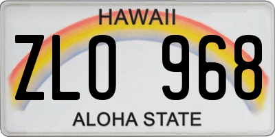 HI license plate ZLO968