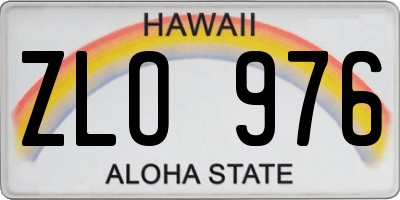 HI license plate ZLO976