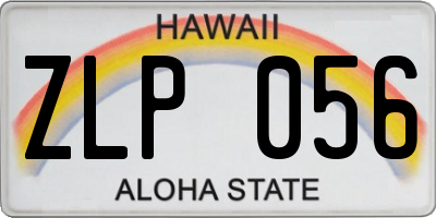 HI license plate ZLP056