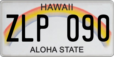 HI license plate ZLP090