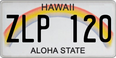 HI license plate ZLP120