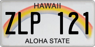 HI license plate ZLP121