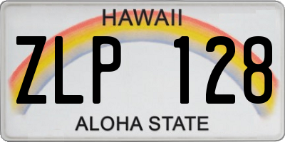 HI license plate ZLP128
