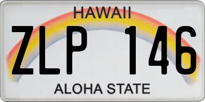 HI license plate ZLP146