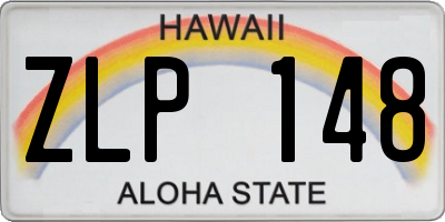 HI license plate ZLP148