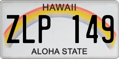 HI license plate ZLP149