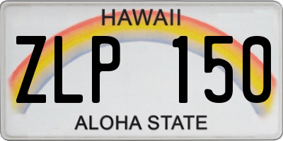 HI license plate ZLP150