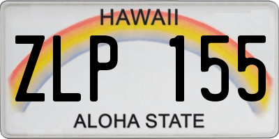 HI license plate ZLP155