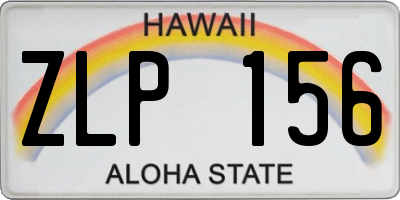 HI license plate ZLP156
