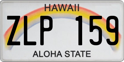 HI license plate ZLP159