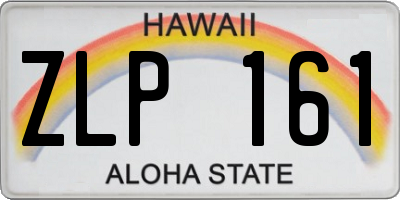 HI license plate ZLP161