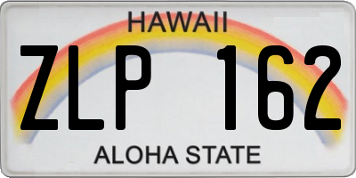 HI license plate ZLP162
