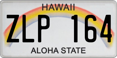 HI license plate ZLP164