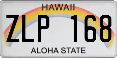 HI license plate ZLP168