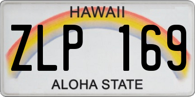 HI license plate ZLP169