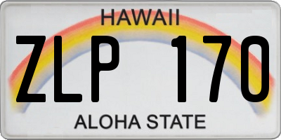 HI license plate ZLP170