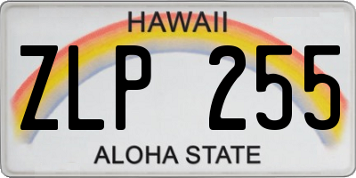 HI license plate ZLP255