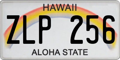 HI license plate ZLP256