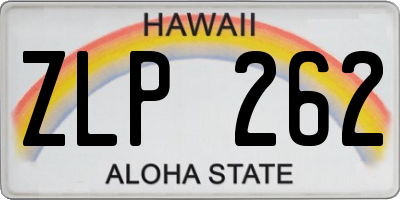 HI license plate ZLP262