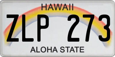 HI license plate ZLP273