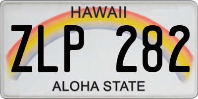 HI license plate ZLP282