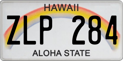 HI license plate ZLP284