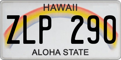 HI license plate ZLP290