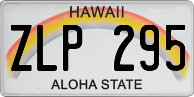 HI license plate ZLP295