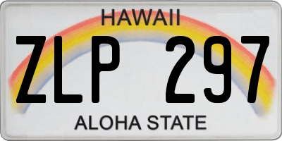 HI license plate ZLP297