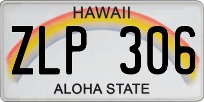 HI license plate ZLP306