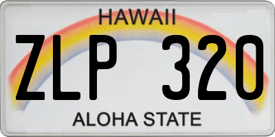 HI license plate ZLP320