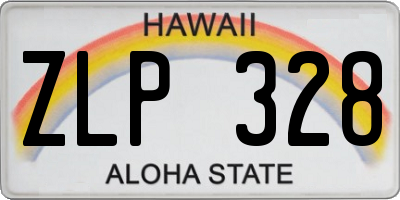 HI license plate ZLP328