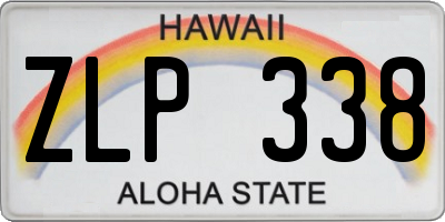 HI license plate ZLP338