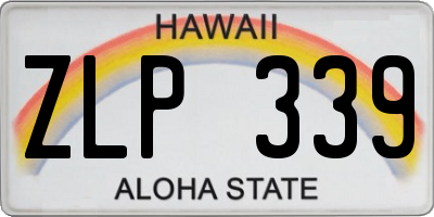 HI license plate ZLP339