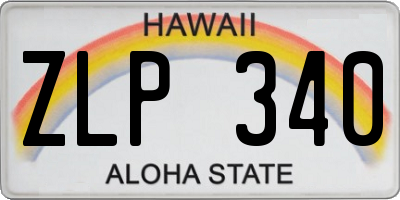 HI license plate ZLP340
