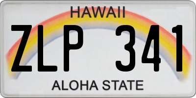 HI license plate ZLP341
