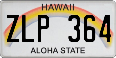 HI license plate ZLP364