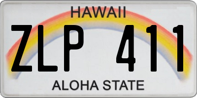 HI license plate ZLP411