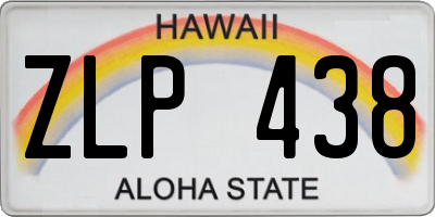 HI license plate ZLP438
