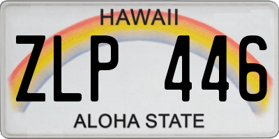 HI license plate ZLP446