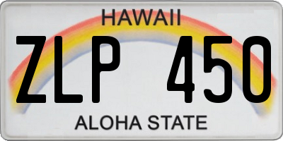 HI license plate ZLP450
