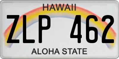 HI license plate ZLP462