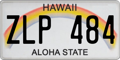 HI license plate ZLP484