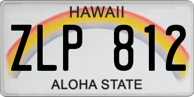 HI license plate ZLP812