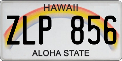 HI license plate ZLP856