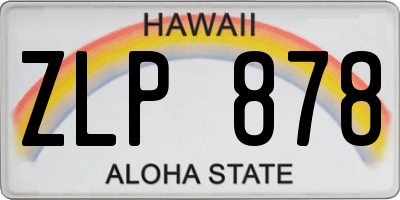 HI license plate ZLP878