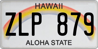 HI license plate ZLP879