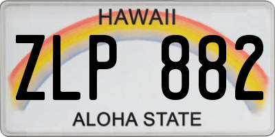 HI license plate ZLP882