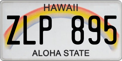 HI license plate ZLP895
