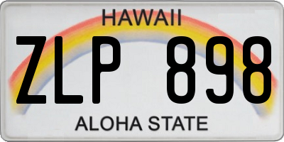 HI license plate ZLP898